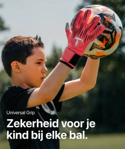 T1TAN Rebel 2.0 Fluo Pink Junior-Kinderen Rebel Collectie|Keepershandschoenen Voor Kinderen