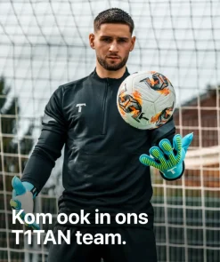 T1TAN Rebel 2.0 Sky Blue Junior Pro-Kinderen Keepershandschoenen Voor Kinderen|Rebel Collectie