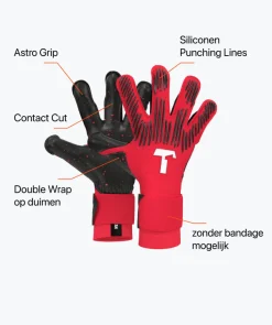 T1TAN Rebel 2.0 Solar Red- Rebel Collectie|Keepershandschoenen Voor Kinderen