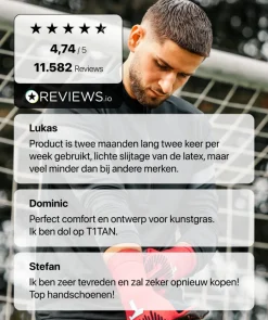 T1TAN Rebel 2.0 Solar Red- Rebel Collectie|Keepershandschoenen Voor Kinderen