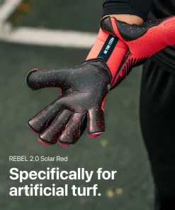 T1TAN Rebel 2.0 Solar Red Junior Pro (FP)-Kinderen Keepershandschoenen Voor Kinderen|Met Fingersave