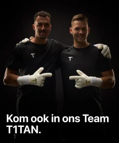 T1TAN Rebel 2.0 White-Out Junior Pro-Kinderen Keepershandschoenen Voor Kinderen|Rebel Collectie