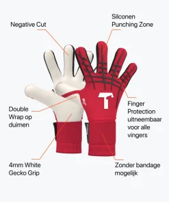 T1TAN Red Beast Junior Pro 3.0 (FP)-Kinderen Keepershandschoenen Voor Kinderen|Met Fingersave