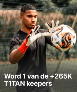 T1TAN Red Beast Junior Pro 3.0 (FP)-Kinderen Keepershandschoenen Voor Kinderen|Met Fingersave